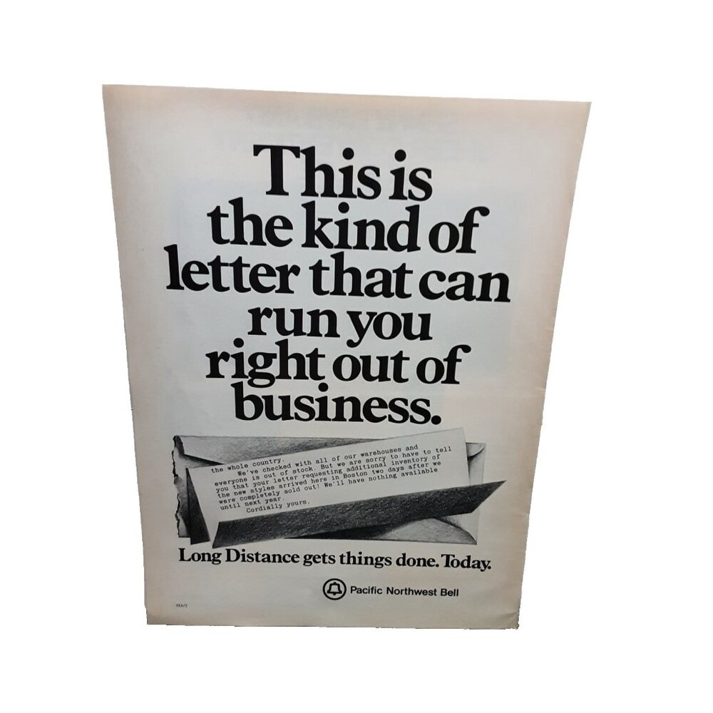 1973 Pacific Northwest Bell Telephone Get Things Done Print Ad vintage 70s